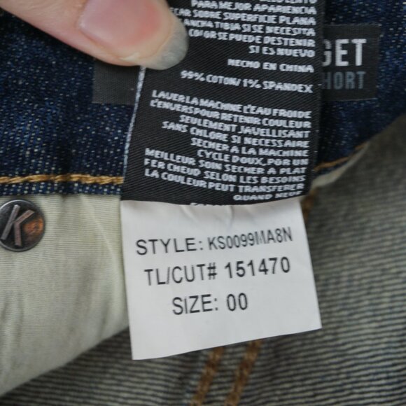 New Kut From The Kloth Gidget Fray Mid Rise Denim Short in Stimulating size 00 - Picture 12 of 12